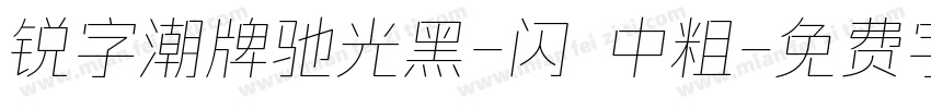 锐字潮牌驰光黑-闪 中粗字体转换